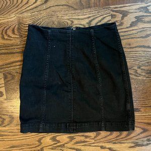 Free People Black Mini Skirt